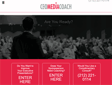 Tablet Screenshot of ceomediacoach.com